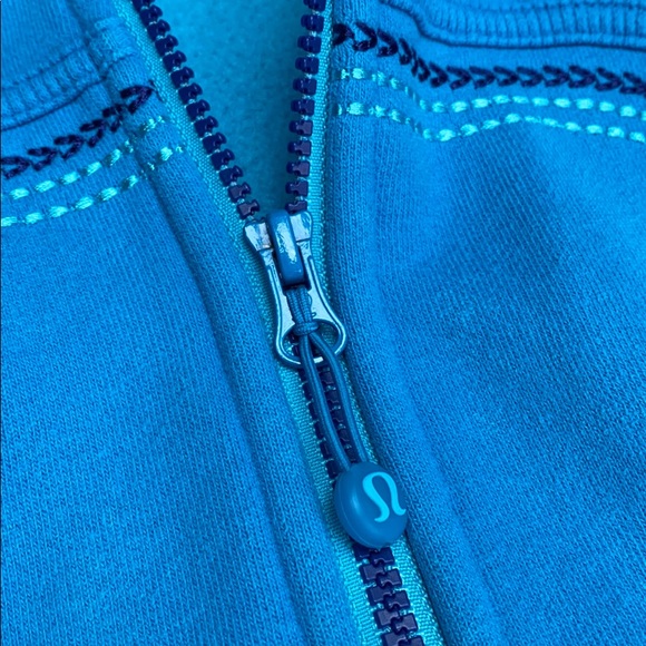 Blue Scuba Hoodie with Embroidery - Picture 3 of 6